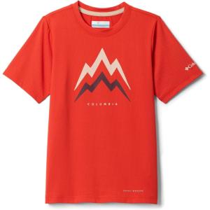 Columbia Boys Tech Trail Utility Short Sleeve Graphic Crew(Super Sonic/Energetic)