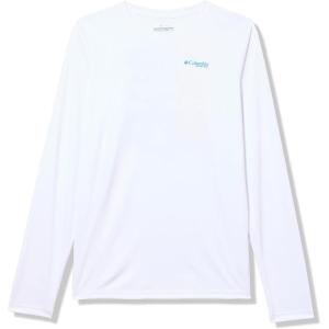 Columbia Boys’ Terminal Tackle PFG Fish Bars Long Sleeve(White Graphic)