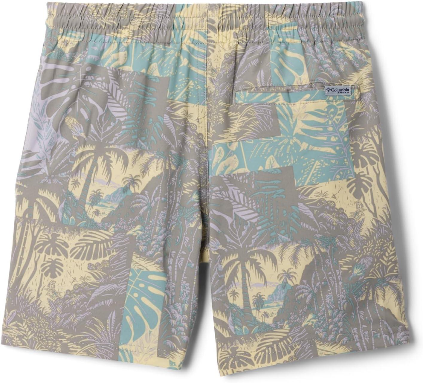 imageColumbia Boys PFG Rambler Printed Water ShortLemon Wash Tarpon Trek