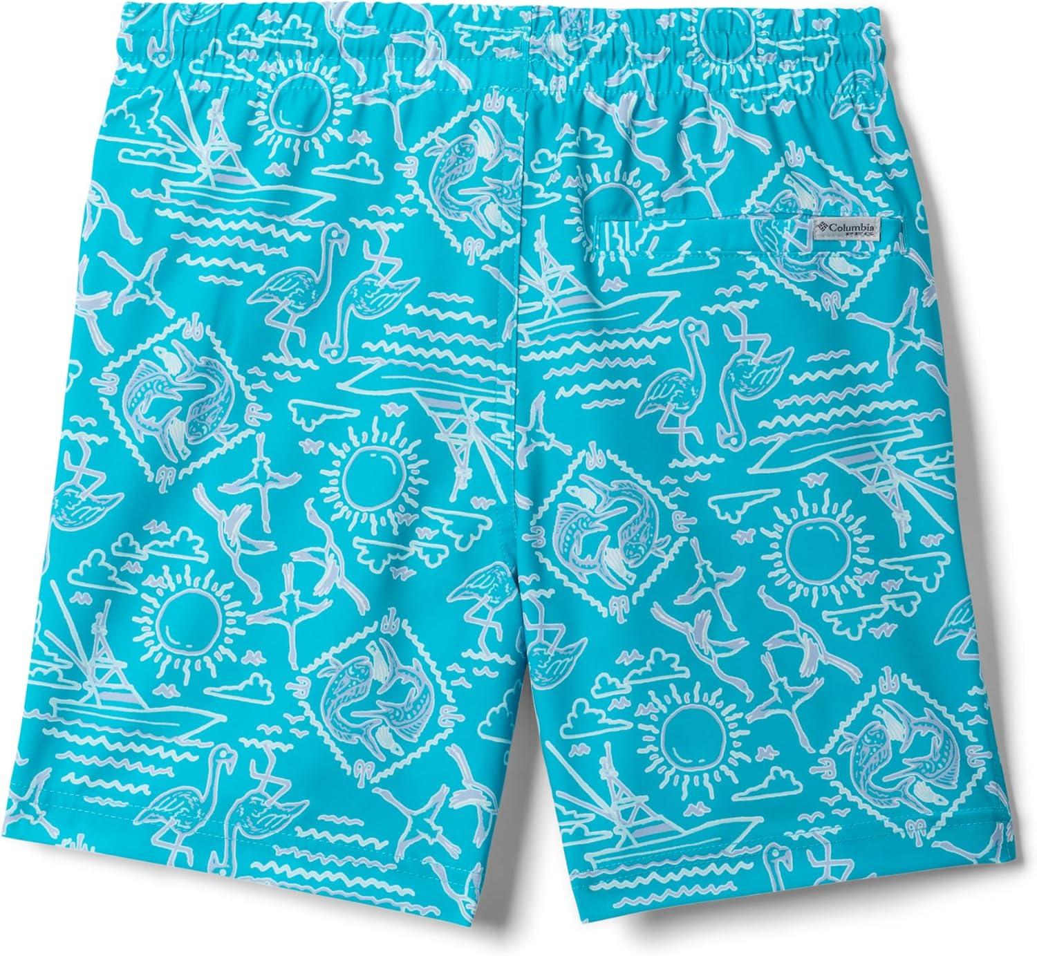 imageColumbia Boys PFG Rambler Printed Water ShortOcean Teal Flymingos