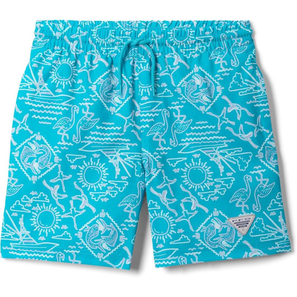 imageColumbia Boys PFG Rambler Printed Water ShortOcean Teal Flymingos