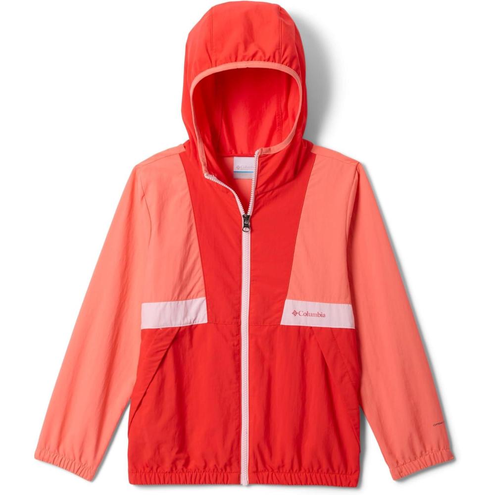 imageumbia Youth Boys Spire Valley WindbreakerHot CoralPoppy RedSatin Pink