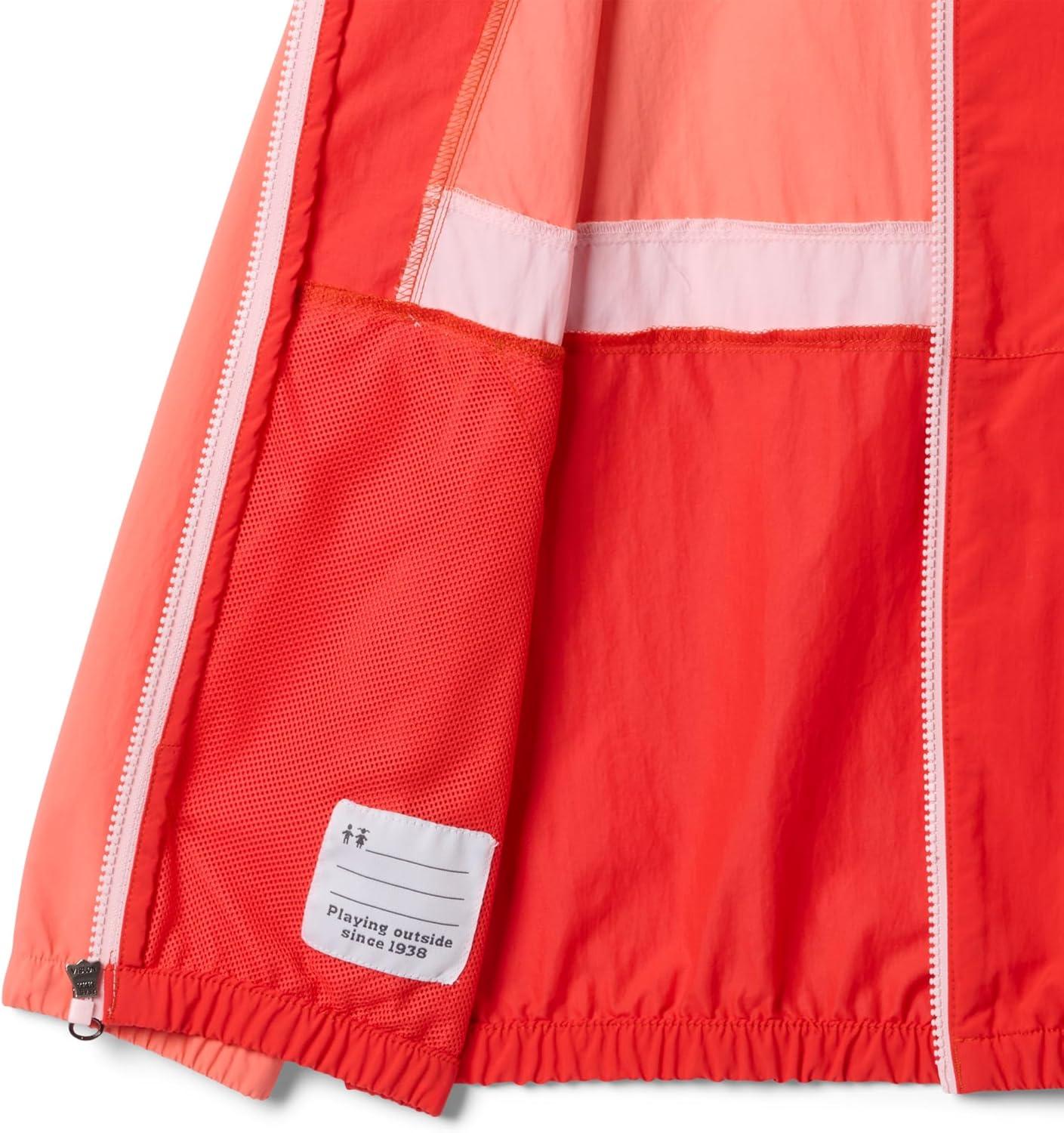 imageumbia Youth Boys Spire Valley WindbreakerHot CoralPoppy RedSatin Pink
