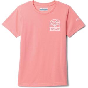 Columbia Girls’ PFG Palm Waves Short Sleeve Tee(Tiki Pink Graphic)
