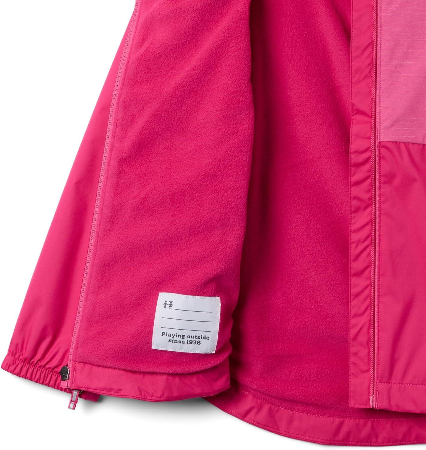imageColumbia girls Rainy Trails III Fleece Lined JacketGuava PinkPink Ice