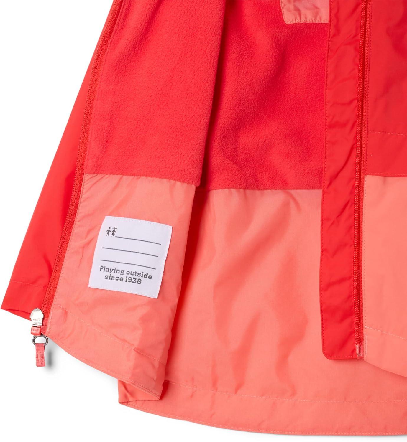 imageColumbia girls Rainzilla Ii JacketPoppy RedHot Coral