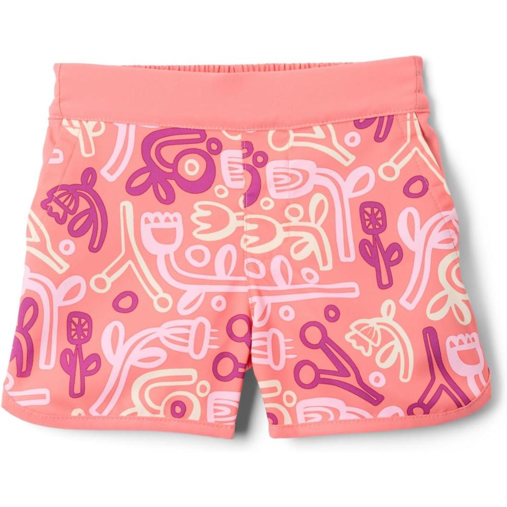 imageColumbia Girls Sandy Shores Printed BoardshortHot Coral Marker Made