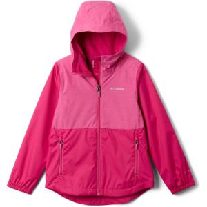 Columbia girls Rainy Trails III Fleece Lined Jacket(Guava Pink/Pink Ice)