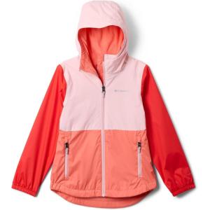 Columbia girls Rainy Trails III Fleece Lined Jacket(Hot Coral/Satin Pink/Poppy Red)