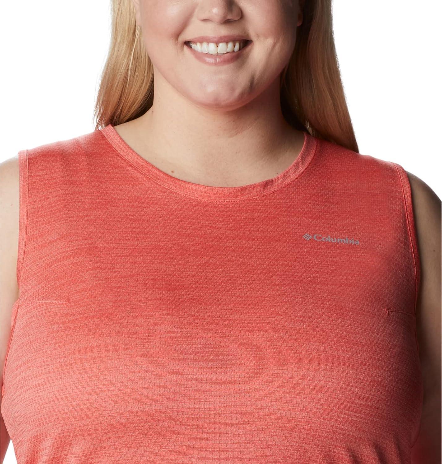 imageColumbia Womens Alpine Chill Zero TankRed Hibiscus Heather
