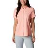 Columbia Women’s Cool Release Short Sleeve Woven(Tiki Pink)