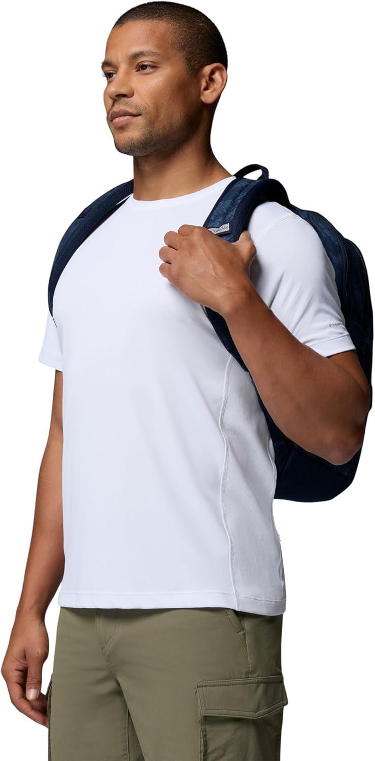 imageColumbia Unisex Buxton 26L Backpack SafariStone Green One SizeCollegiate Navy Ferned