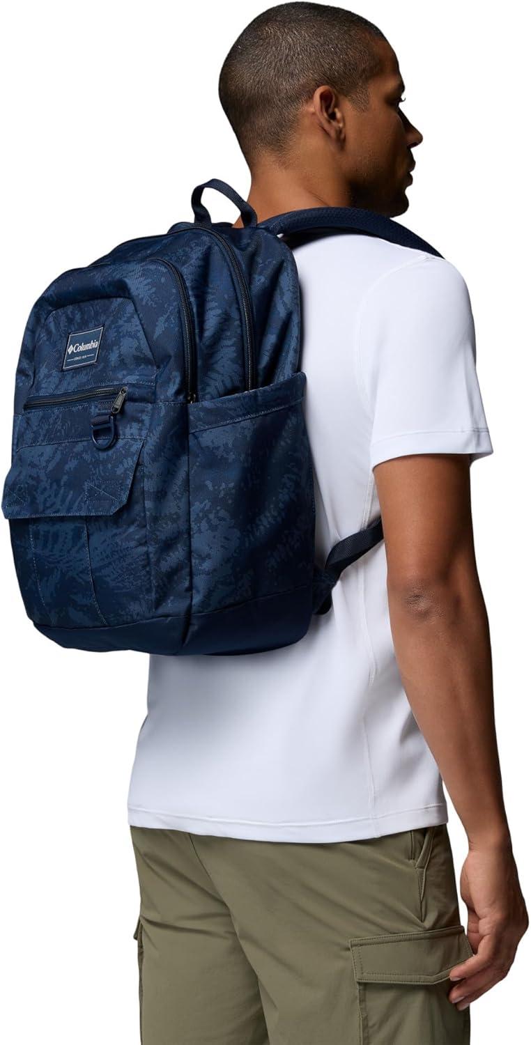 imageColumbia Unisex Buxton 26L Backpack SafariStone Green One SizeCollegiate Navy Ferned