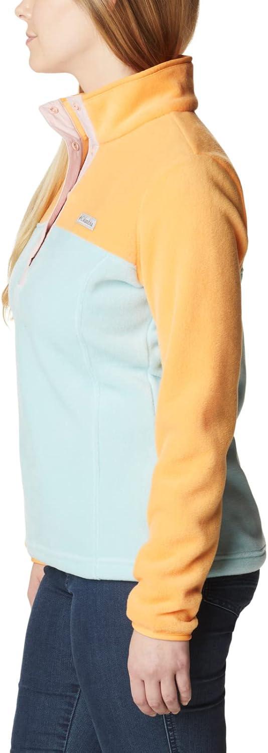 imageColumbia Womens Benton Springs Half Snap II Pull Over Fleece Jacket Dark StoneCanoeVintage Blue 3XAqua HazeSunset PeachDusty Pink