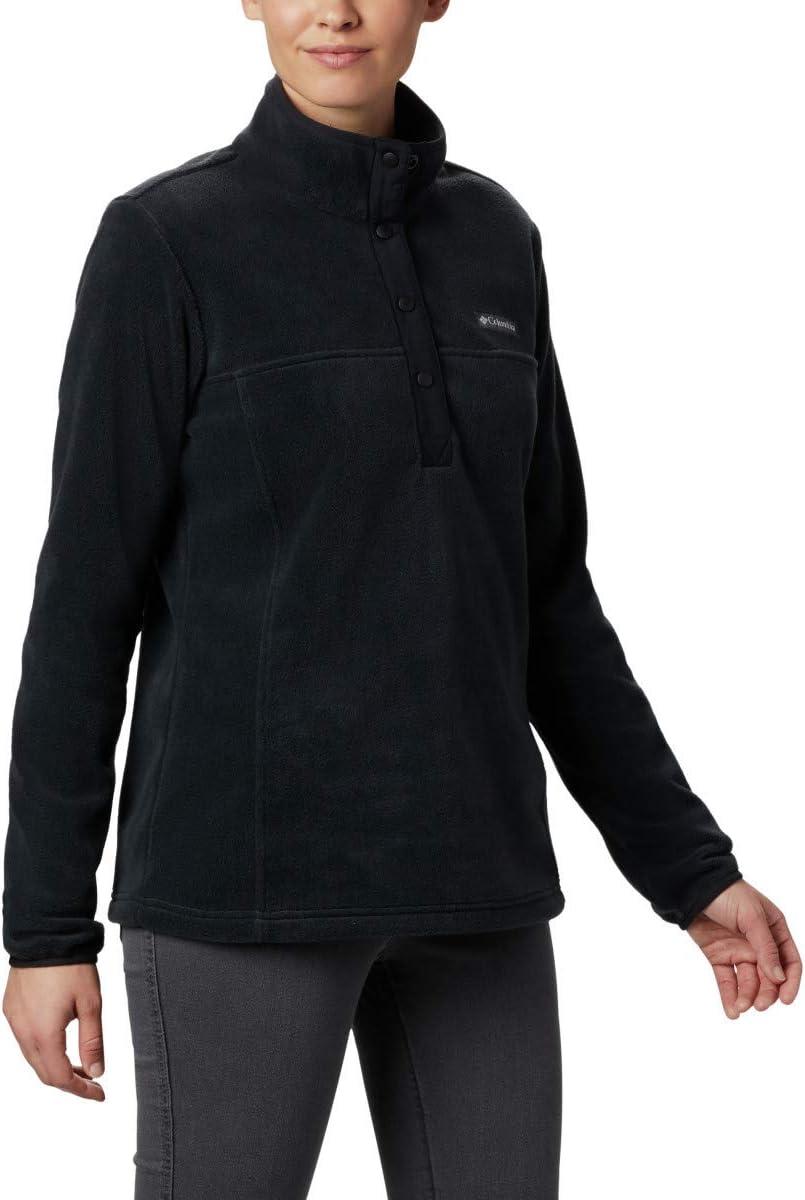 imageColumbia Womens Benton Springs Half Snap II Pull Over Fleece Jacket Dark StoneCanoeVintage Blue 3XBlack