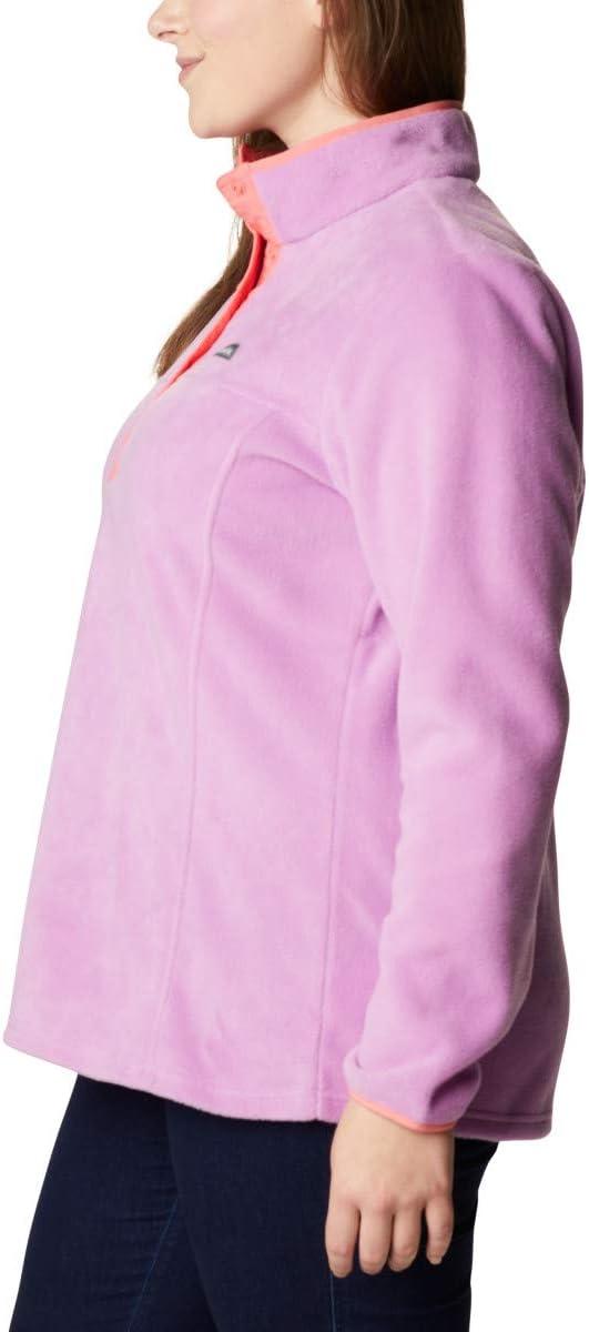imageColumbia Womens Benton Springs Half Snap II Pull Over Fleece Jacket Dark StoneCanoeVintage Blue 3XBlossom PinkSalmon