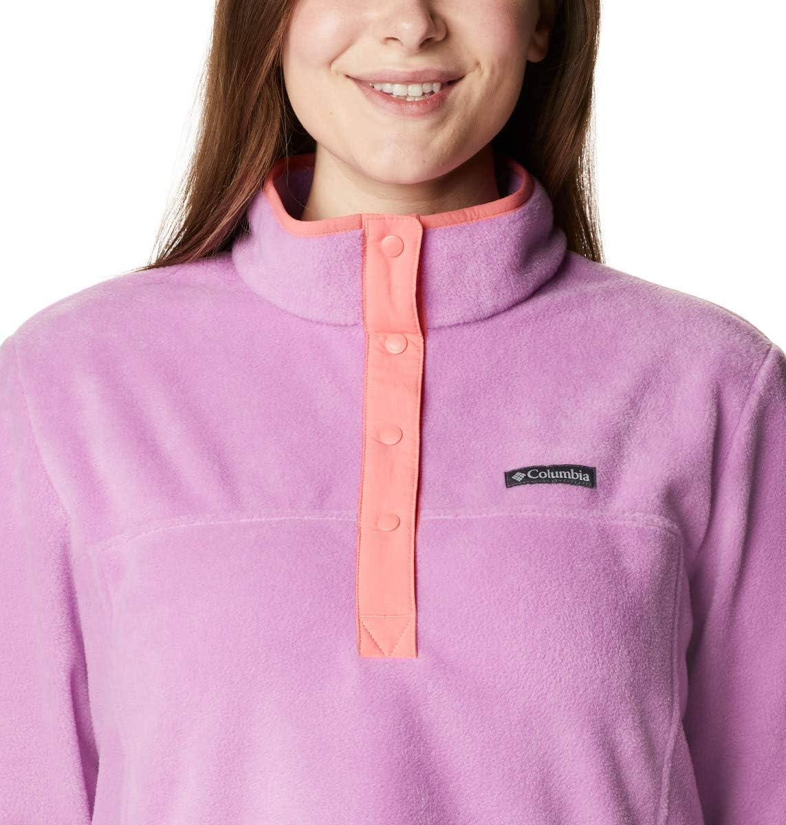 imageColumbia Womens Benton Springs Half Snap II Pull Over Fleece Jacket Dark StoneCanoeVintage Blue 3XBlossom PinkSalmon
