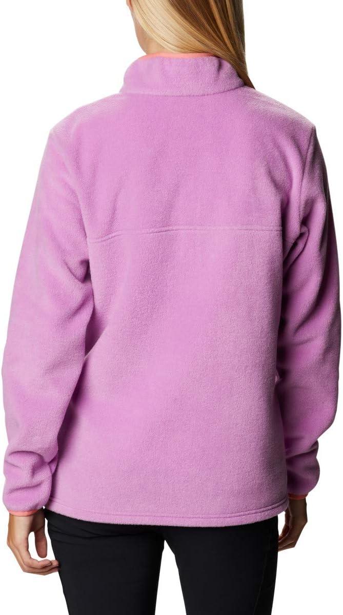 imageColumbia Womens Benton Springs Half Snap II Pull Over Fleece Jacket Dark StoneCanoeVintage Blue 3XBlossom PinkSalmon