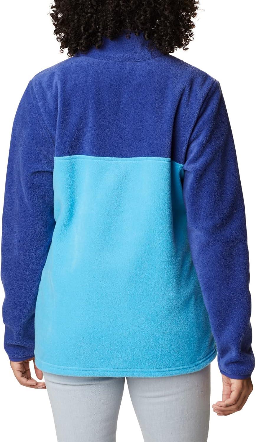 imageColumbia Womens Benton Springs Half Snap II Pull Over Fleece Jacket Dark StoneCanoeVintage Blue 3XBlue ChillDark Sapphire