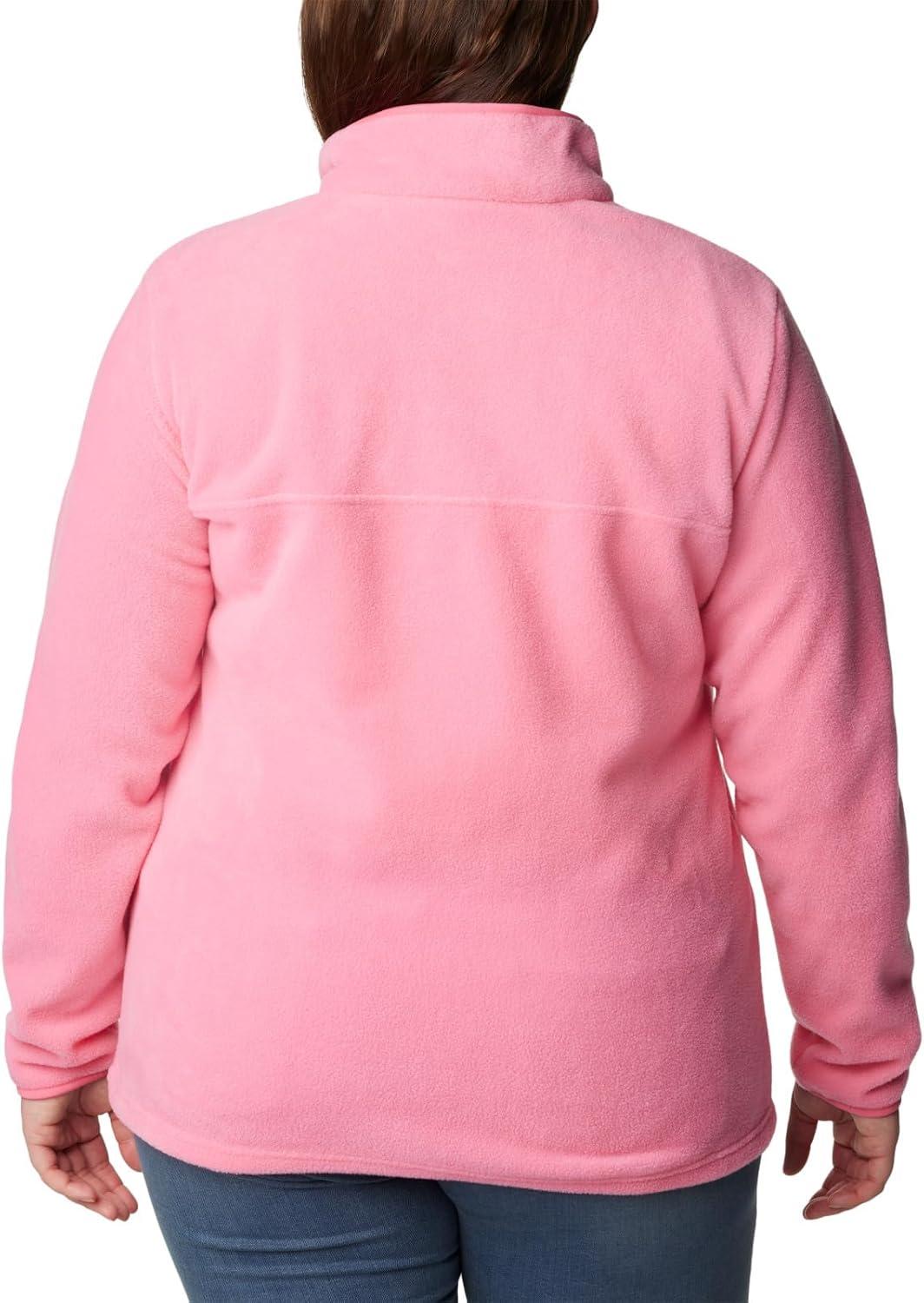 imageColumbia Womens Benton Springs Half Snap II Pull Over Fleece Jacket Dark StoneCanoeVintage Blue 3XCamellia Rose