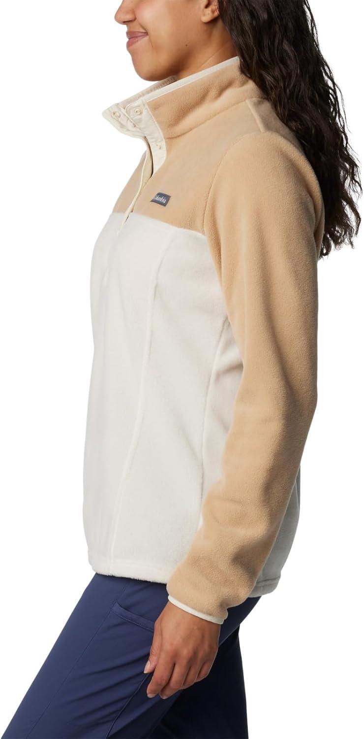 imageColumbia Womens Benton Springs Half Snap II Pull Over Fleece Jacket Dark StoneCanoeVintage Blue 3XChalkCanoe