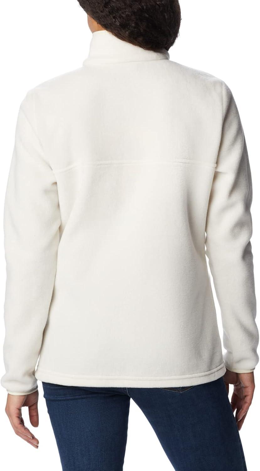 imageColumbia Womens Benton Springs Half Snap II Pull Over Fleece Jacket Dark StoneCanoeVintage Blue 3XChalkChalkCamel Brown