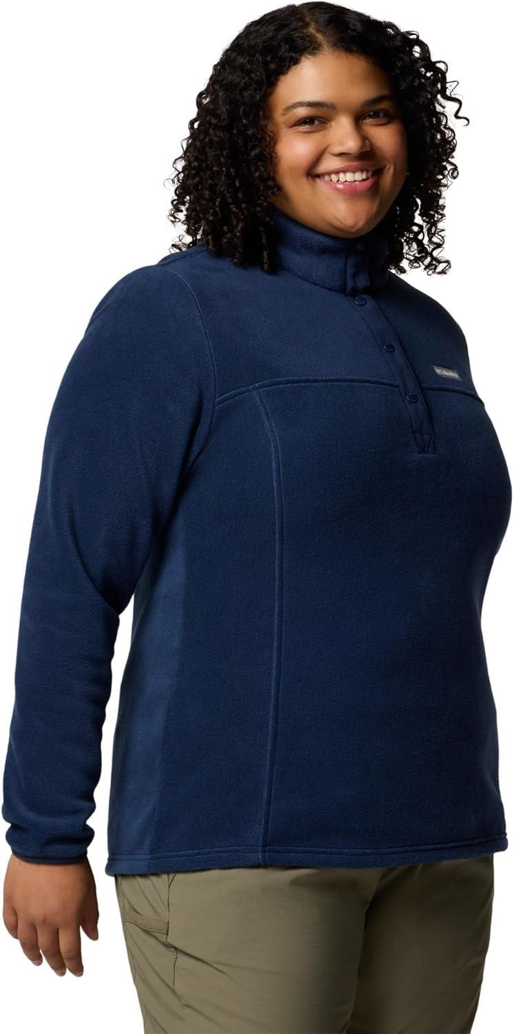imageColumbia Womens Benton Springs Half Snap II Pull Over Fleece Jacket Dark StoneCanoeVintage Blue 3XCollegiate Navy