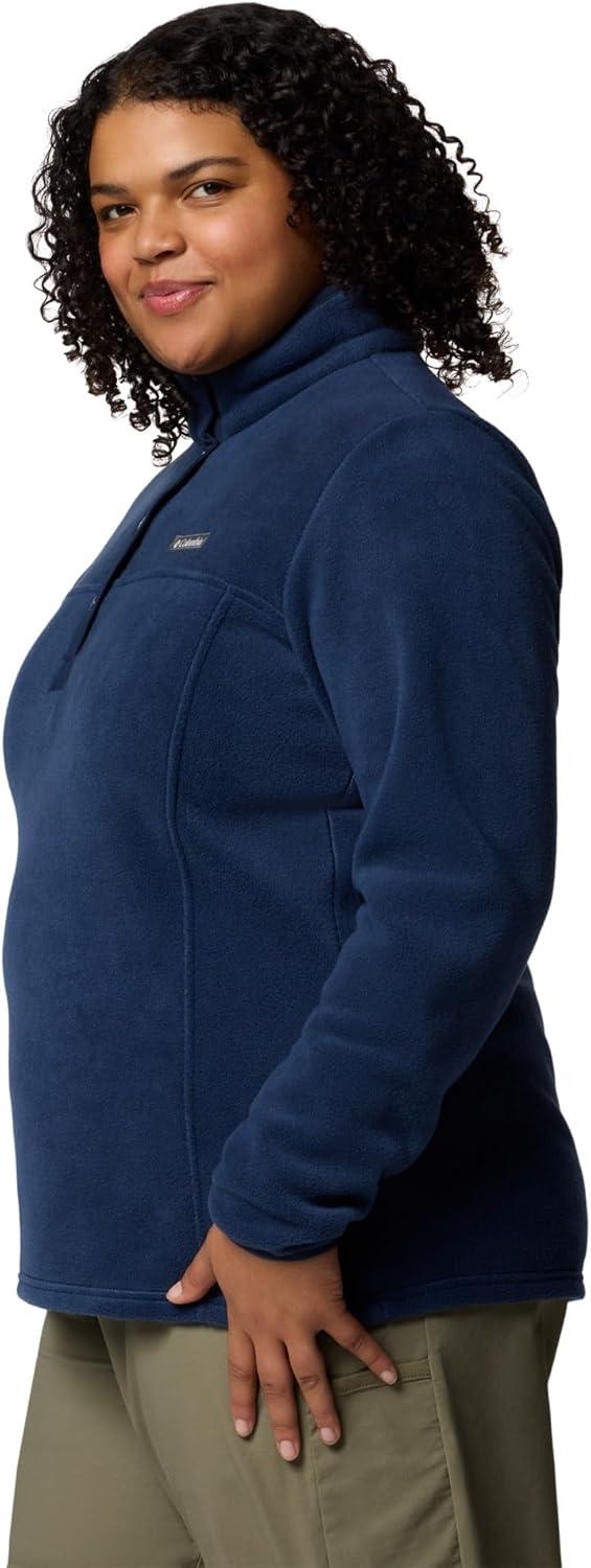 imageColumbia Womens Benton Springs Half Snap II Pull Over Fleece Jacket Dark StoneCanoeVintage Blue 3XCollegiate Navy