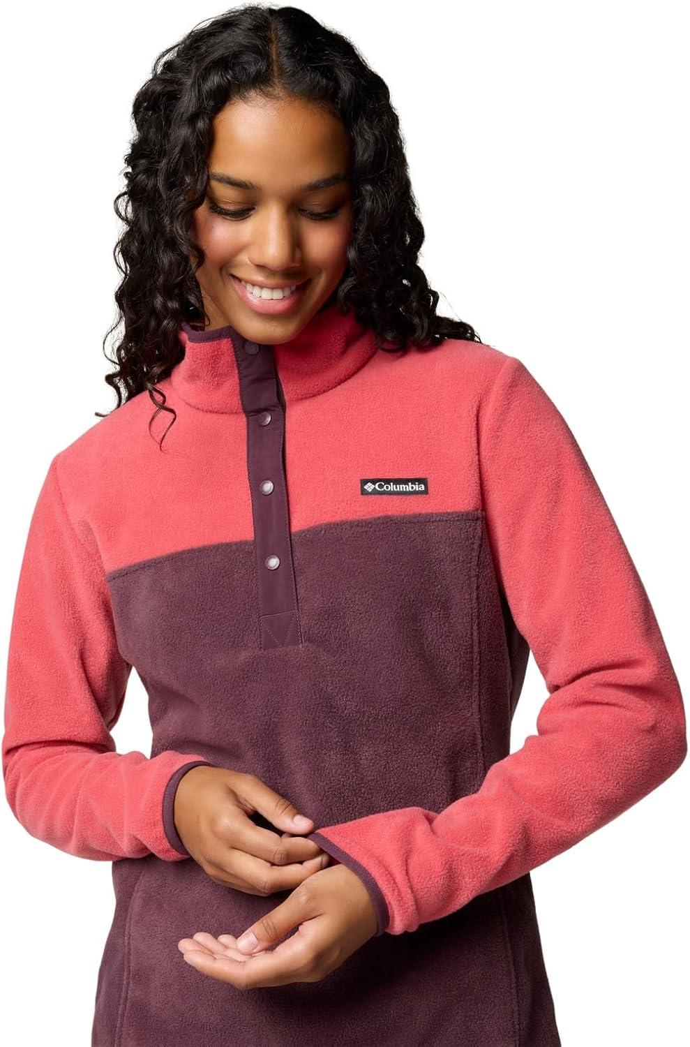 imageColumbia Womens Benton Springs Half Snap II Pull Over Fleece Jacket Dark StoneCanoeVintage Blue 3XDaredevilMoonvista