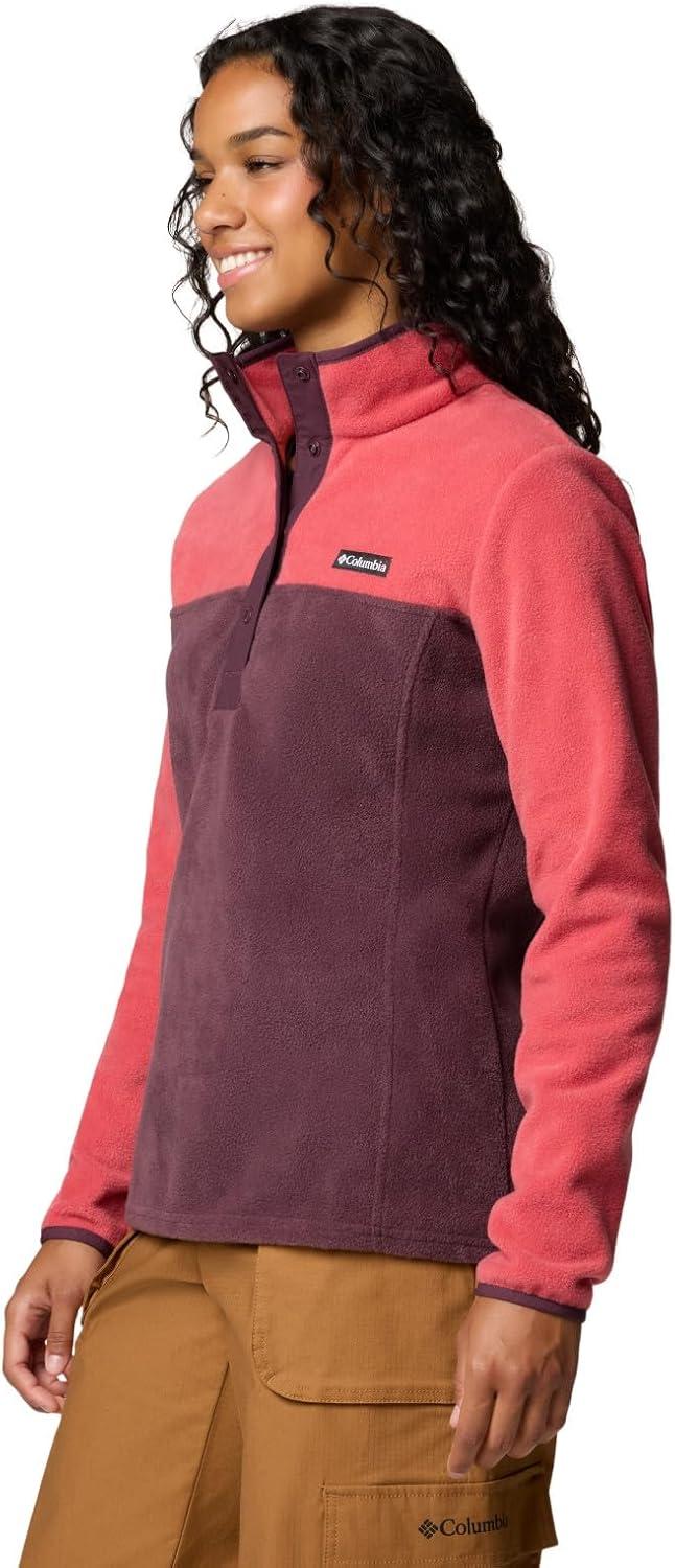 imageColumbia Womens Benton Springs Half Snap II Pull Over Fleece Jacket Dark StoneCanoeVintage Blue 3XDaredevilMoonvista