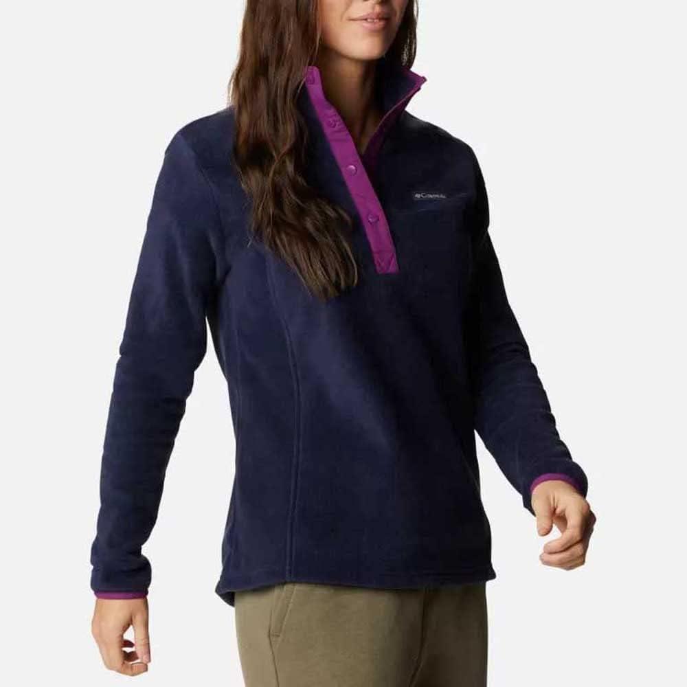 imageColumbia Womens Benton Springs Half Snap II Pull Over Fleece Jacket Dark StoneCanoeVintage Blue 3XDark NocturnalPlum
