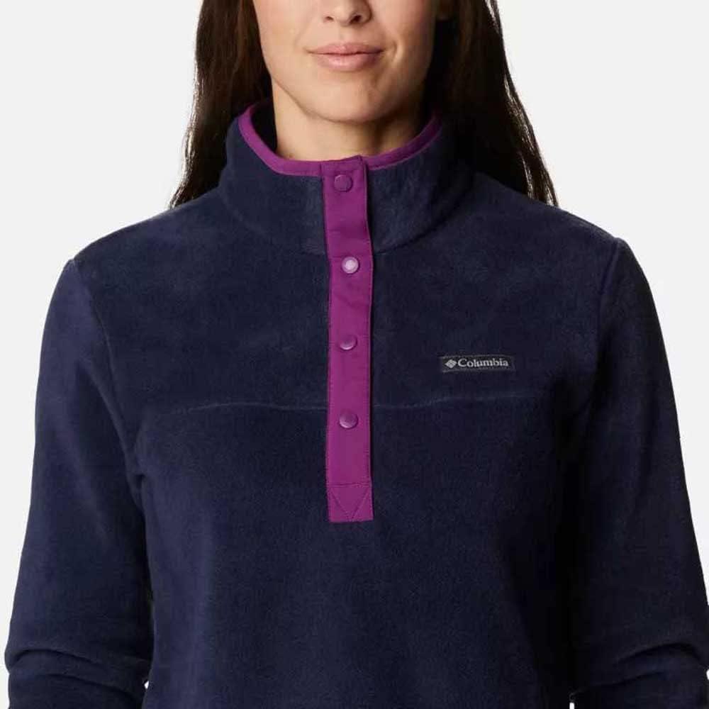 imageColumbia Womens Benton Springs Half Snap II Pull Over Fleece Jacket Dark StoneCanoeVintage Blue 3XDark NocturnalPlum