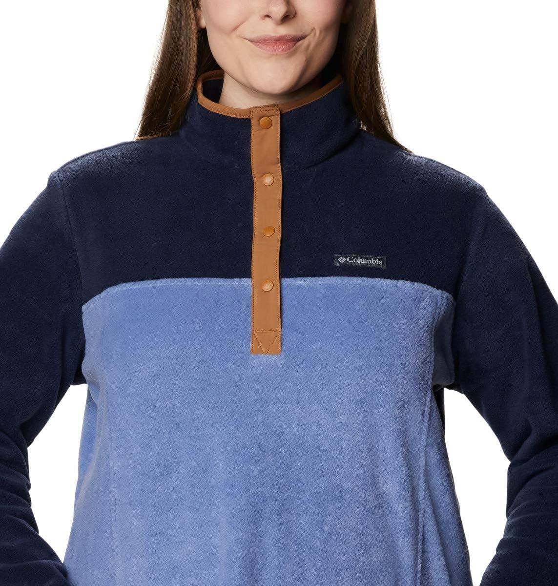 imageColumbia Womens Benton Springs Half Snap II Pull Over Fleece Jacket Dark StoneCanoeVintage Blue 3XDark NocturnalVelvet Cove