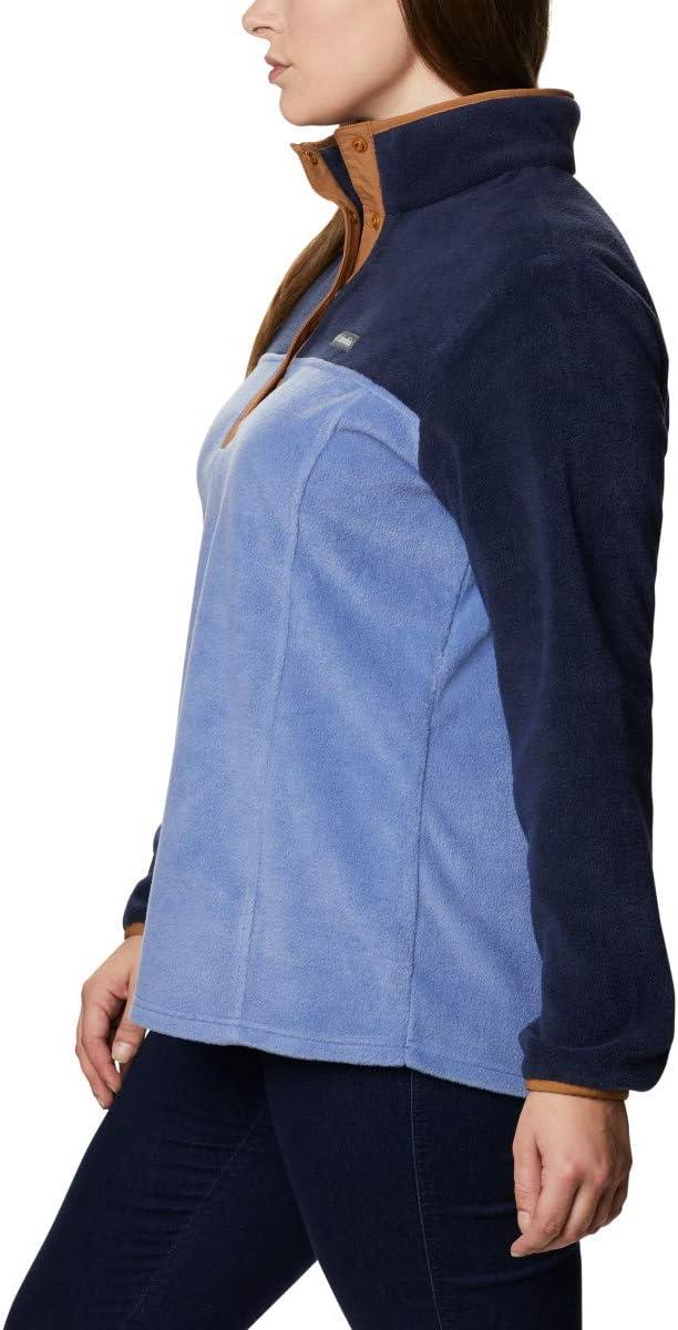 imageColumbia Womens Benton Springs Half Snap II Pull Over Fleece Jacket Dark StoneCanoeVintage Blue 3XDark NocturnalVelvet Cove