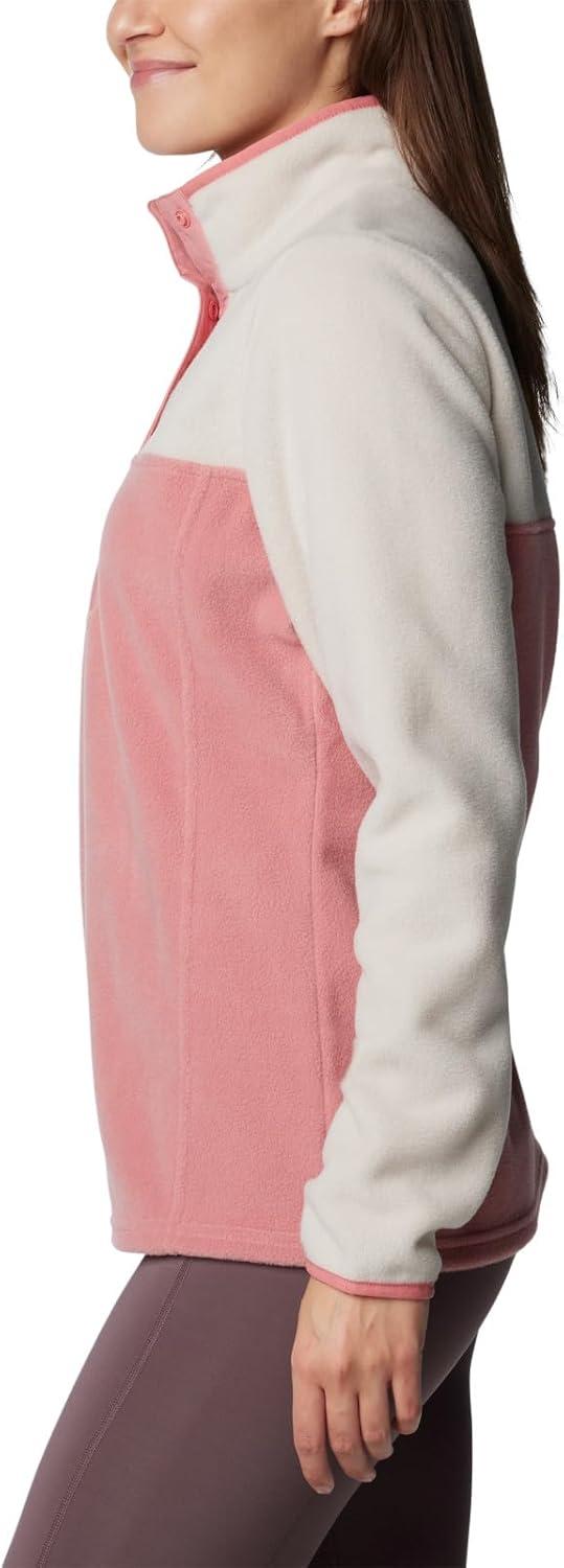 imageColumbia Womens Benton Springs Half Snap II Pull Over Fleece Jacket Dark StoneCanoeVintage Blue 3XDark StonePink Agave