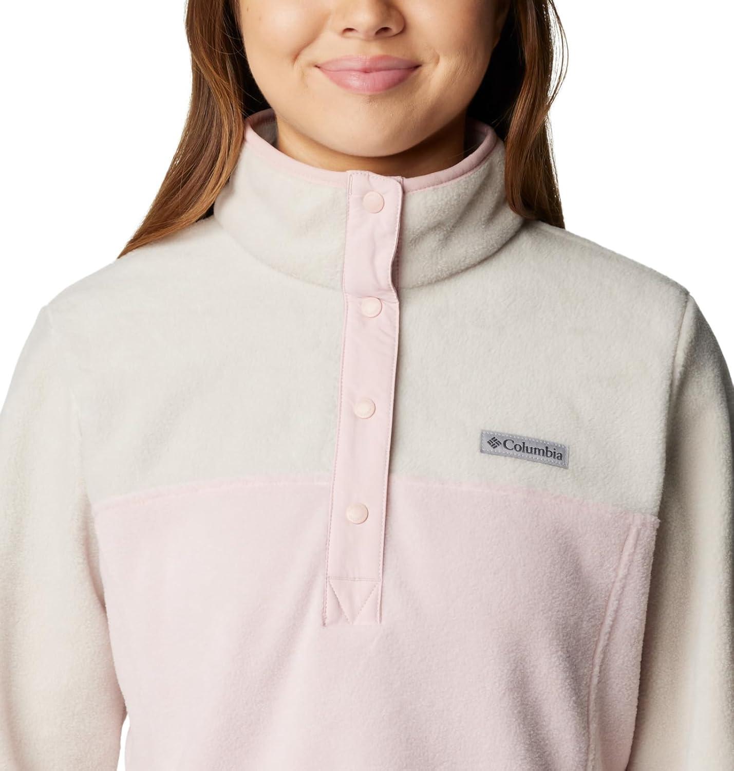 imageColumbia Womens Benton Springs Half Snap II Pull Over Fleece Jacket Dark StoneCanoeVintage Blue 3XDusty PinkDark StoneDusty Pink