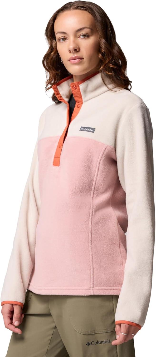 imageColumbia Womens Benton Springs Half Snap II Pull Over Fleece Jacket Dark StoneCanoeVintage Blue 3XEraser PinkDark StoneTuscan