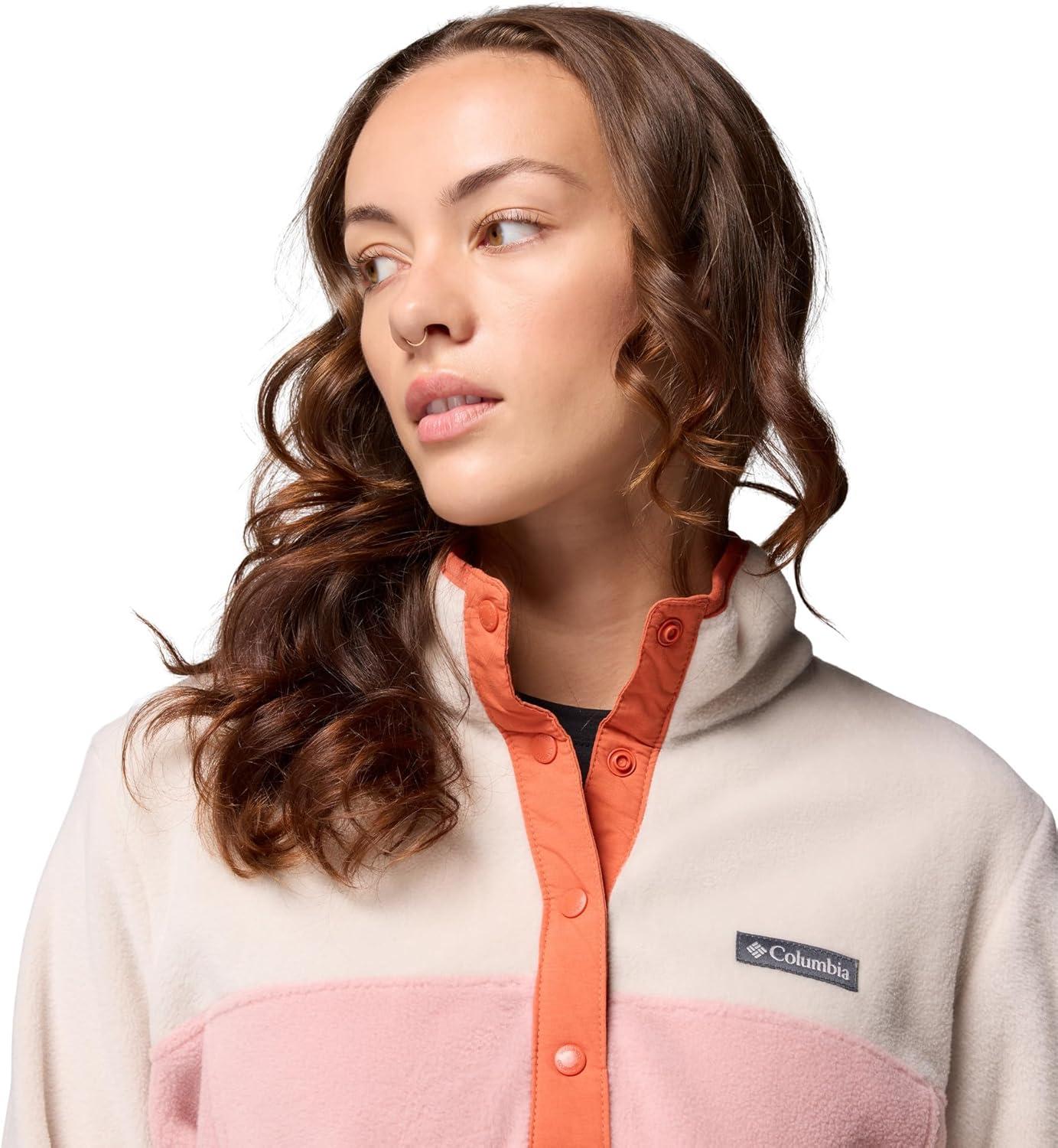 imageColumbia Womens Benton Springs Half Snap II Pull Over Fleece Jacket Dark StoneCanoeVintage Blue 3XEraser PinkDark StoneTuscan