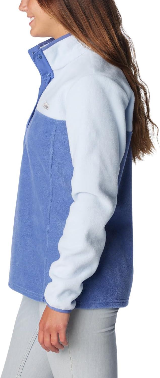 imageColumbia Womens Benton Springs Half Snap II Pull Over Fleece Jacket Dark StoneCanoeVintage Blue 3XEveWhisper