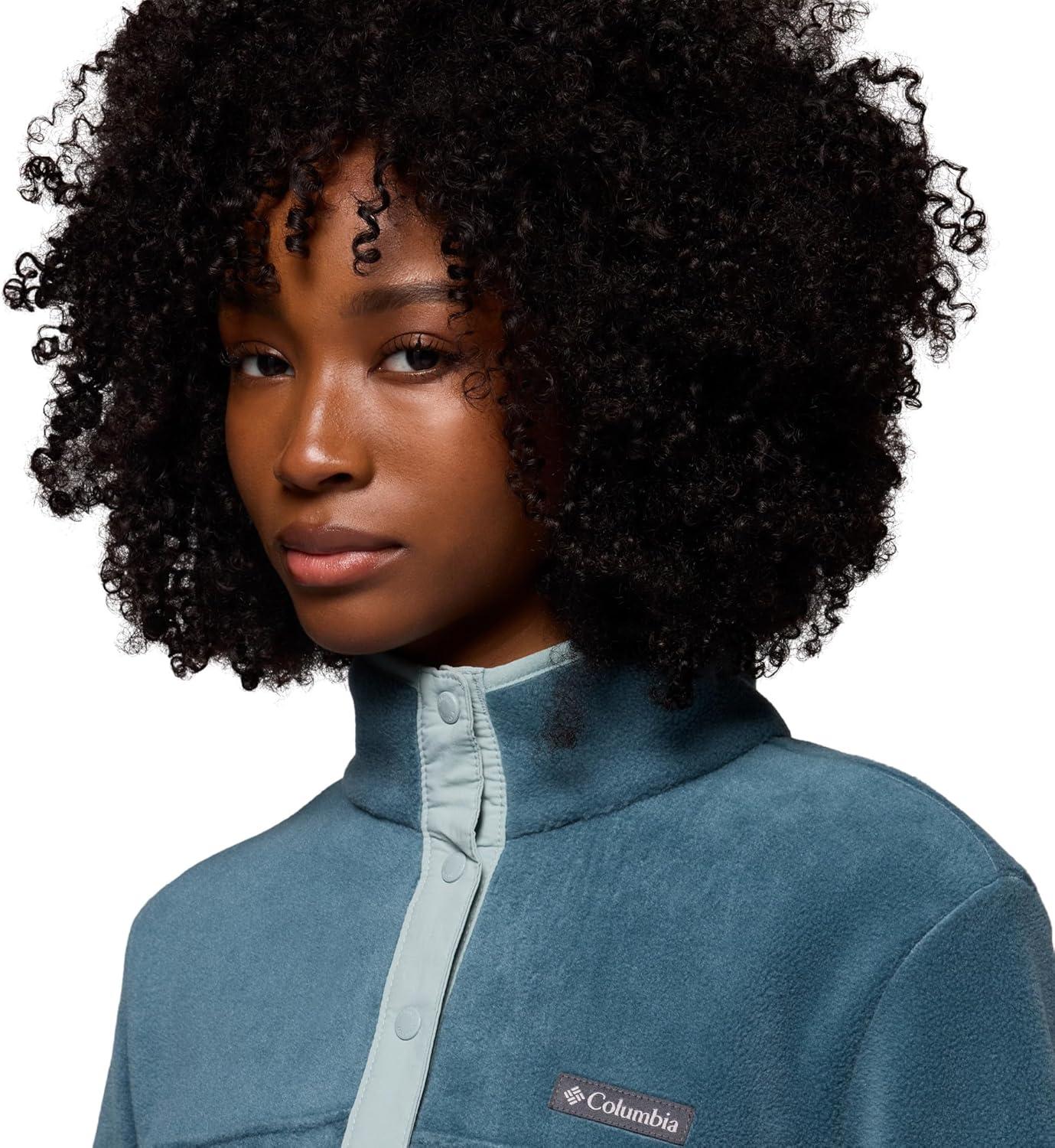 imageColumbia Womens Benton Springs Half Snap II Pull Over Fleece Jacket Dark StoneCanoeVintage Blue 3XEverblueCrushed Blue