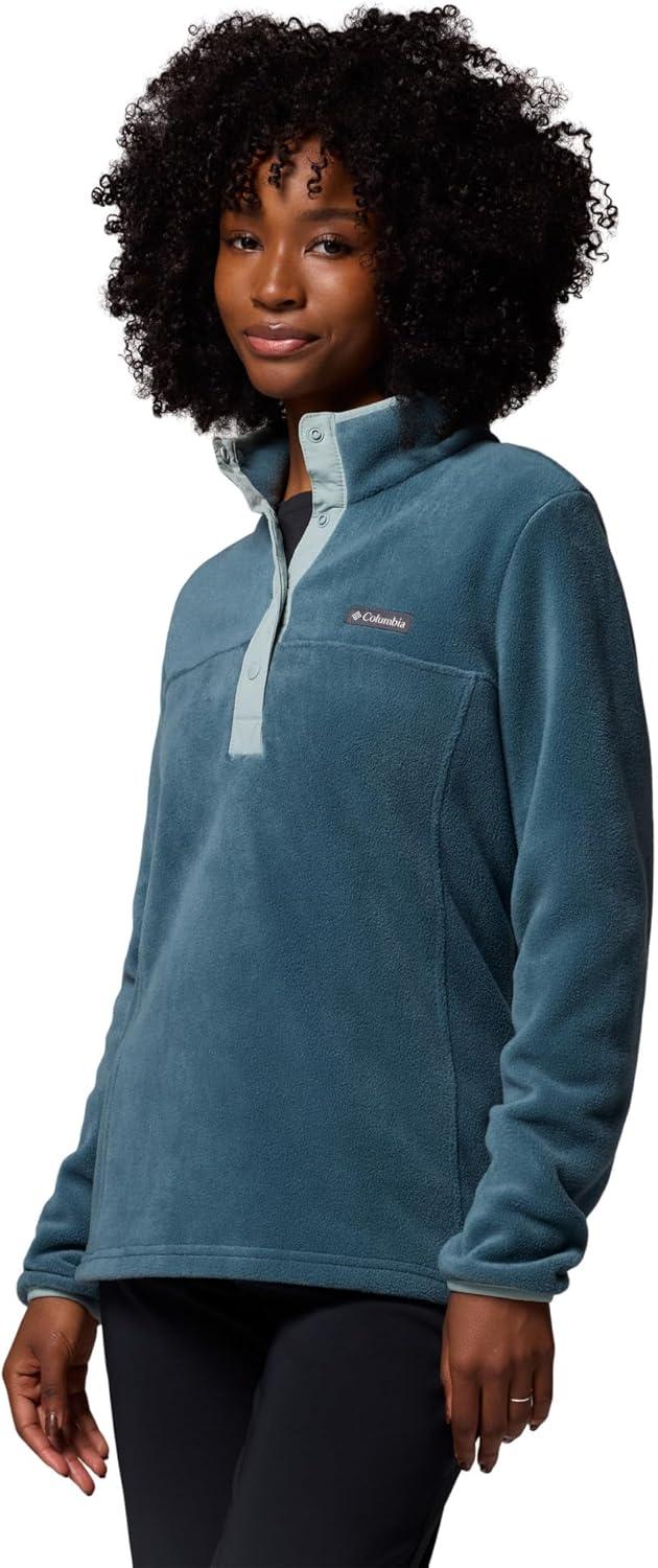 imageColumbia Womens Benton Springs Half Snap II Pull Over Fleece Jacket Dark StoneCanoeVintage Blue 3XEverblueCrushed Blue
