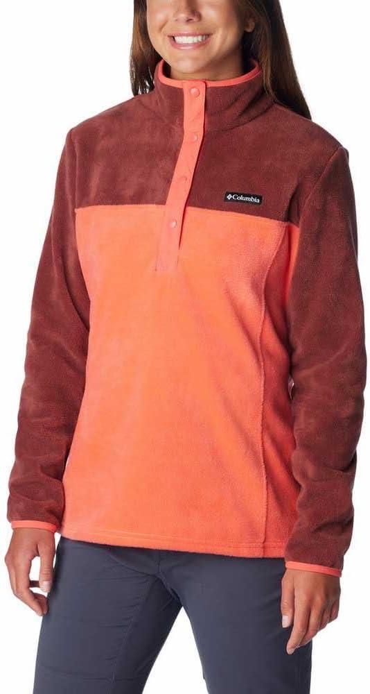 imageColumbia Womens Benton Springs Half Snap II Pull Over Fleece Jacket Dark StoneCanoeVintage Blue 3XJuicySpice