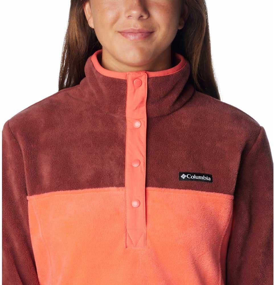 imageColumbia Womens Benton Springs Half Snap II Pull Over Fleece Jacket Dark StoneCanoeVintage Blue 3XJuicySpice