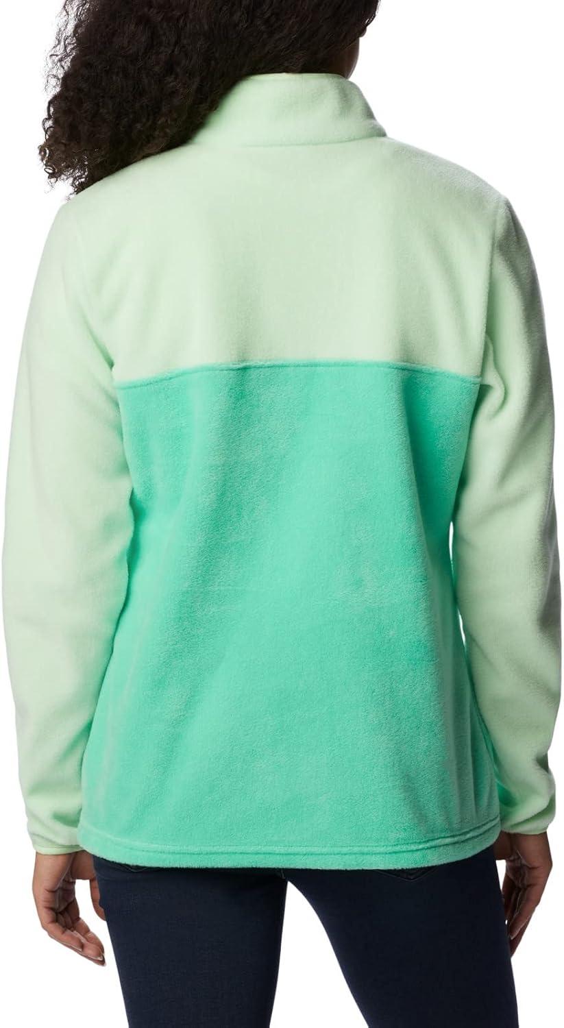 imageColumbia Womens Benton Springs Half Snap II Pull Over Fleece Jacket Dark StoneCanoeVintage Blue 3XLight JadeKey West