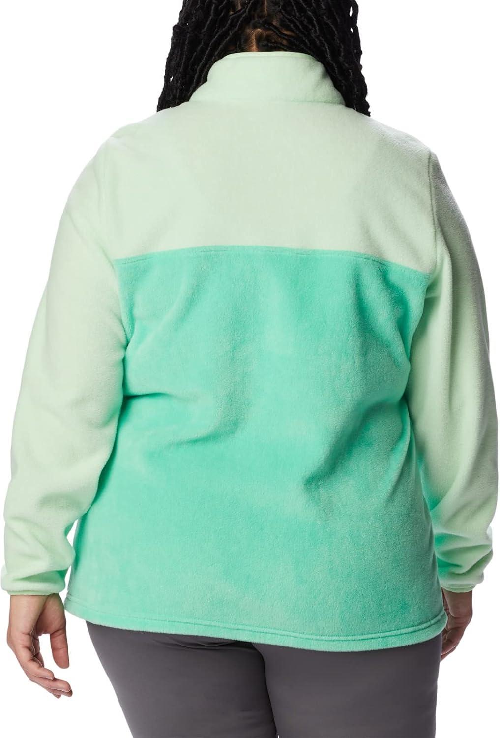 imageColumbia Womens Benton Springs Half Snap II Pull Over Fleece Jacket Dark StoneCanoeVintage Blue 3XLight JadeKey West