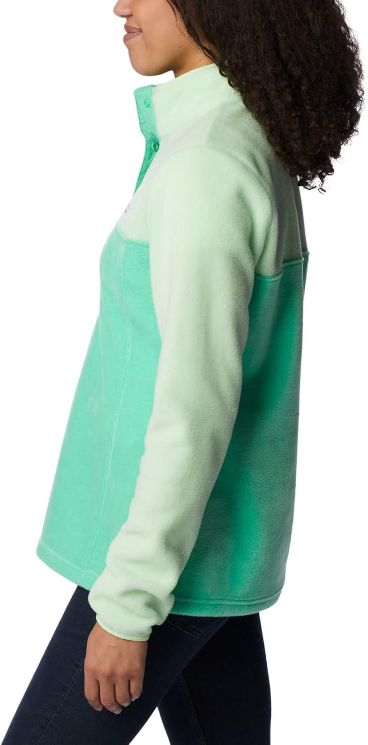 imageColumbia Womens Benton Springs Half Snap II Pull Over Fleece Jacket Dark StoneCanoeVintage Blue 3XLight JadeKey West