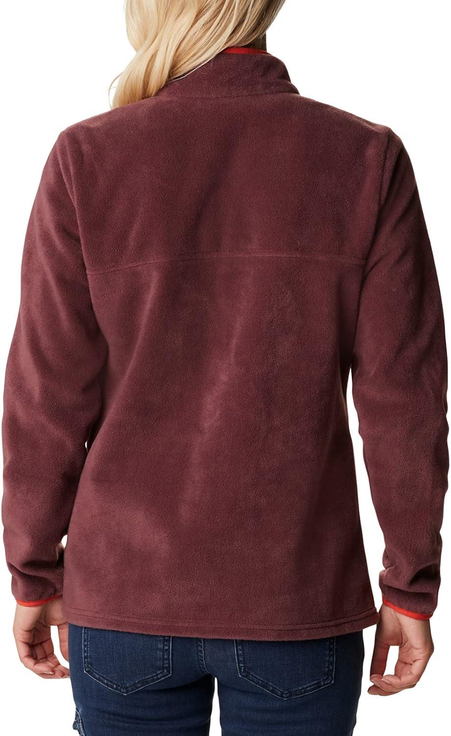 imageColumbia Womens Benton Springs Half Snap II Pull Over Fleece Jacket Dark StoneCanoeVintage Blue 3XMalbecBold Orange