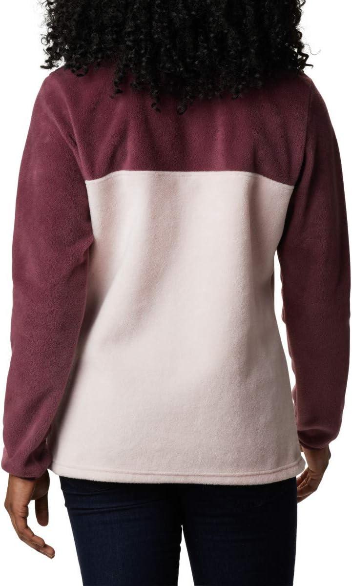 imageColumbia Womens Benton Springs Half Snap II Pull Over Fleece Jacket Dark StoneCanoeVintage Blue 3XMalbecMineral Pink