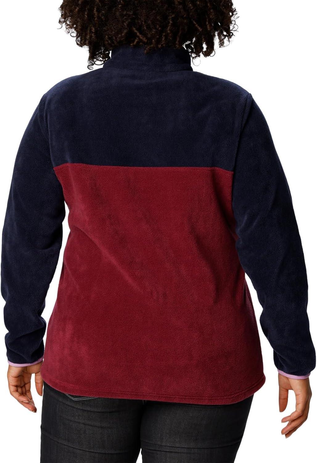imageColumbia Womens Benton Springs Half Snap II Pull Over Fleece Jacket Dark StoneCanoeVintage Blue 3XMarionberryDark NocturnalGumdrop