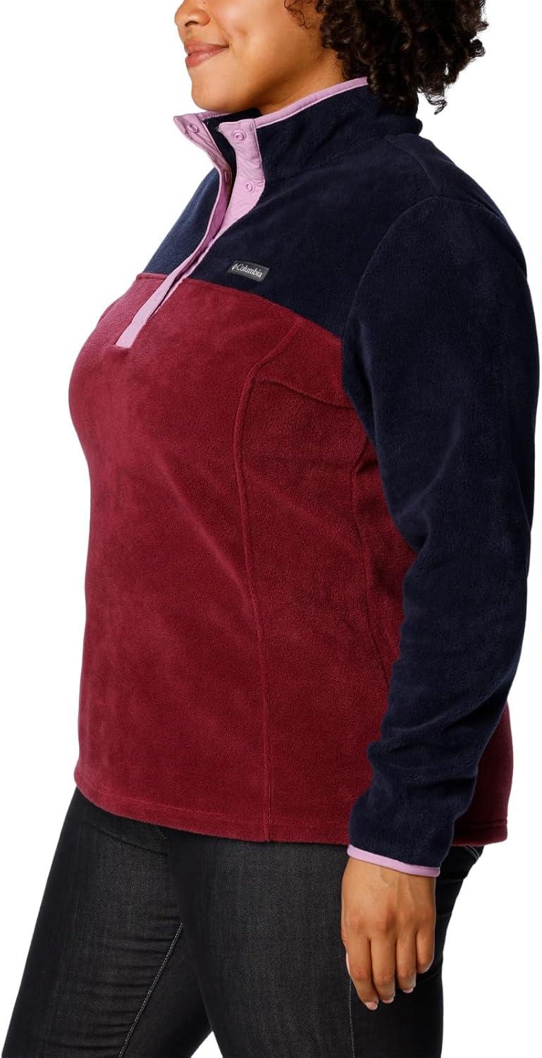 imageColumbia Womens Benton Springs Half Snap II Pull Over Fleece Jacket Dark StoneCanoeVintage Blue 3XMarionberryDark NocturnalGumdrop